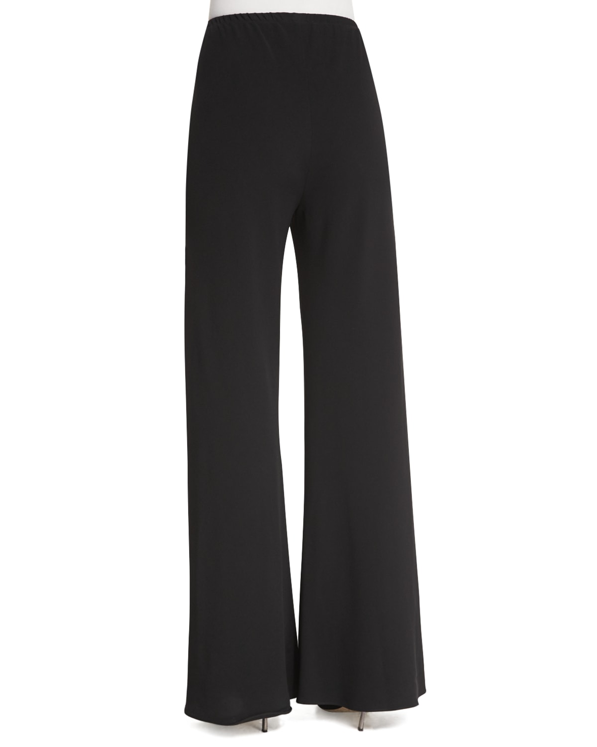 THE ROW Gala Straight Leg Cady Pants Black