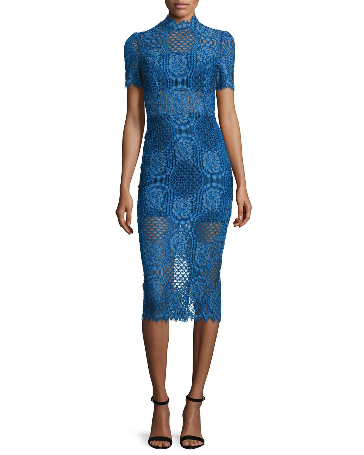 Alexis blue lace dress best sale