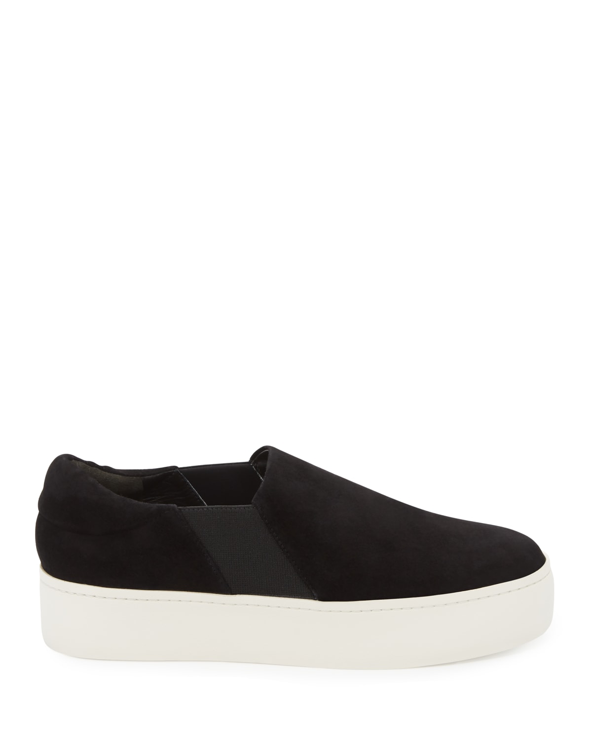 Vince Warren Suede Platform Skate Sneaker, Black