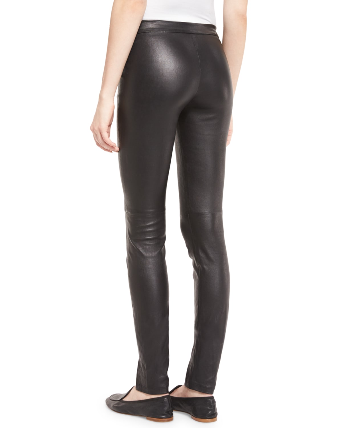 Theory Adbelle L2 Bristol Leather Leggings, Black