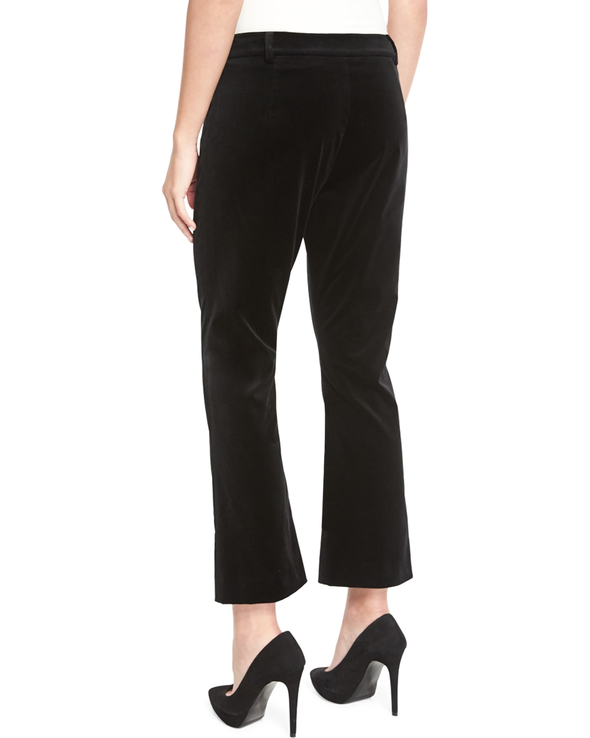 FRAME Velvet Cropped Pants Spruce