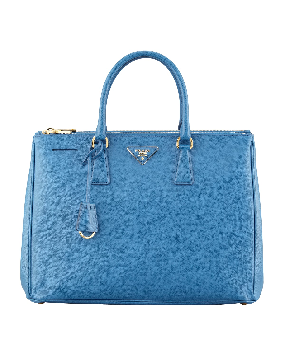 Prada, Bags, Prada Saffiano Lux Large Tote Dark Blue Baltico