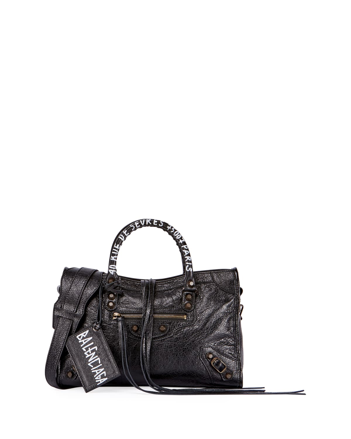 Balenciaga Classic City AJ Small Graffiti Address Satchel Bag