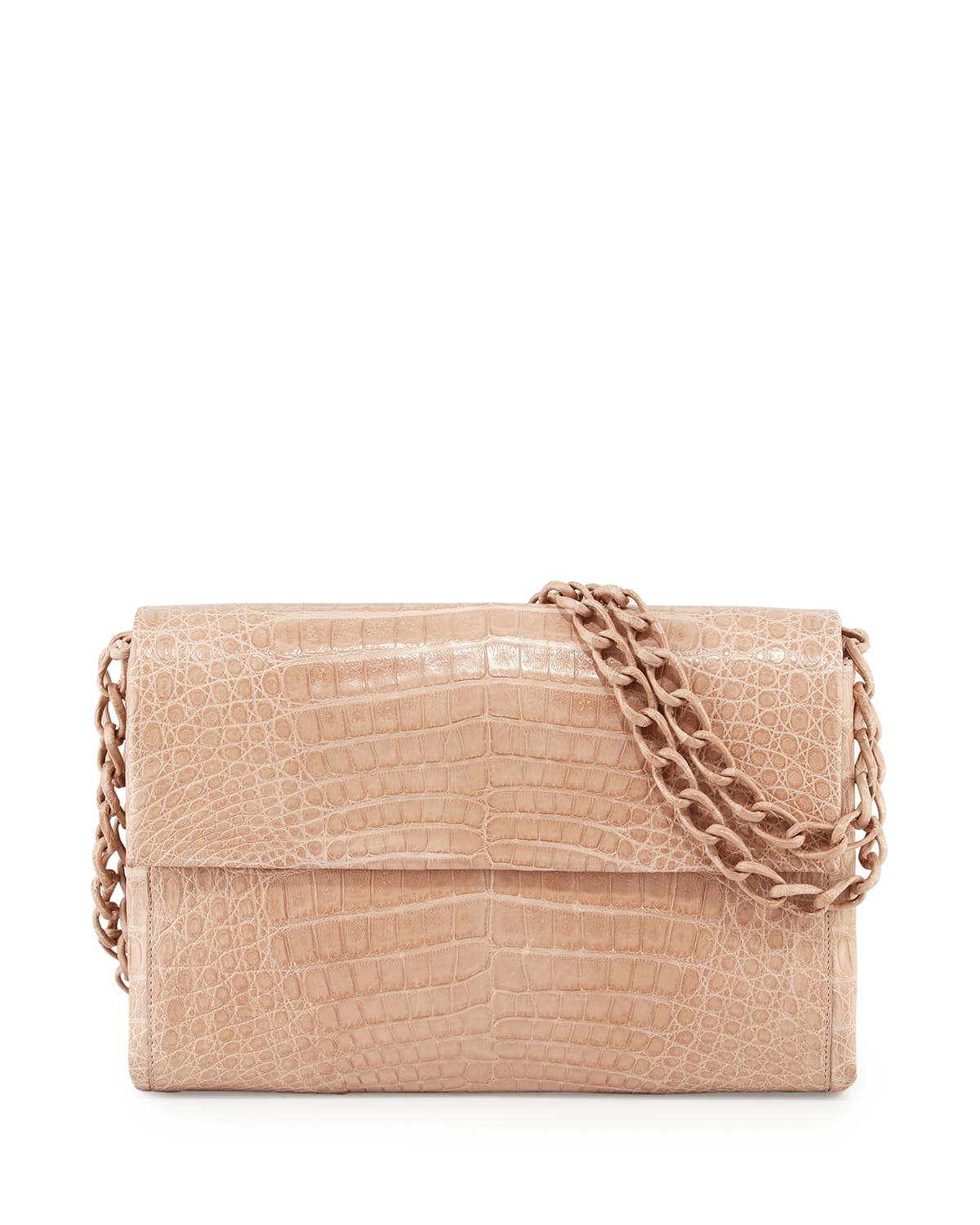 Nancy Gonzalez Crocodile Bag In Beige