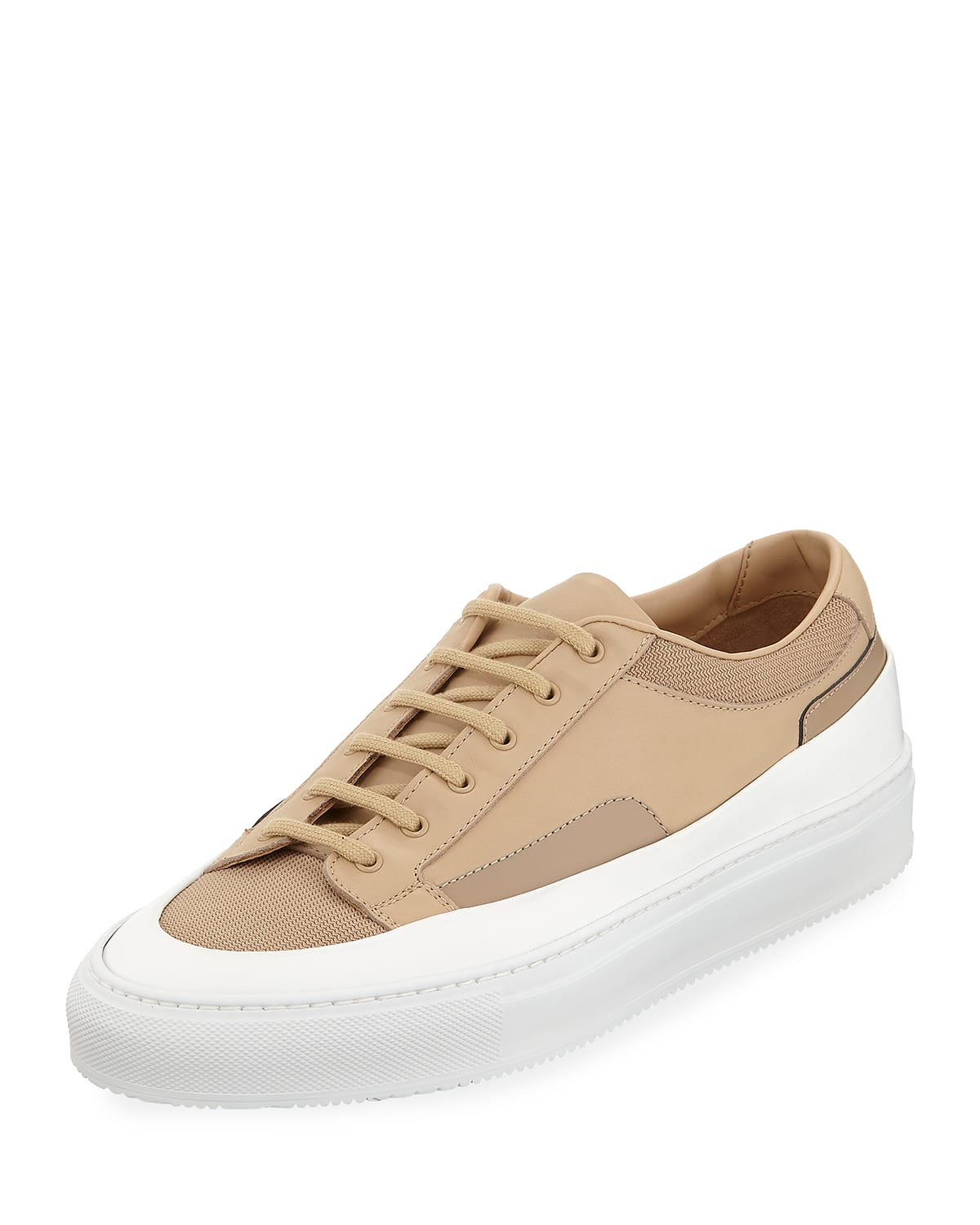 Common Projects Men s Achilles Super Platform Leather Low Top Sneakers Beige