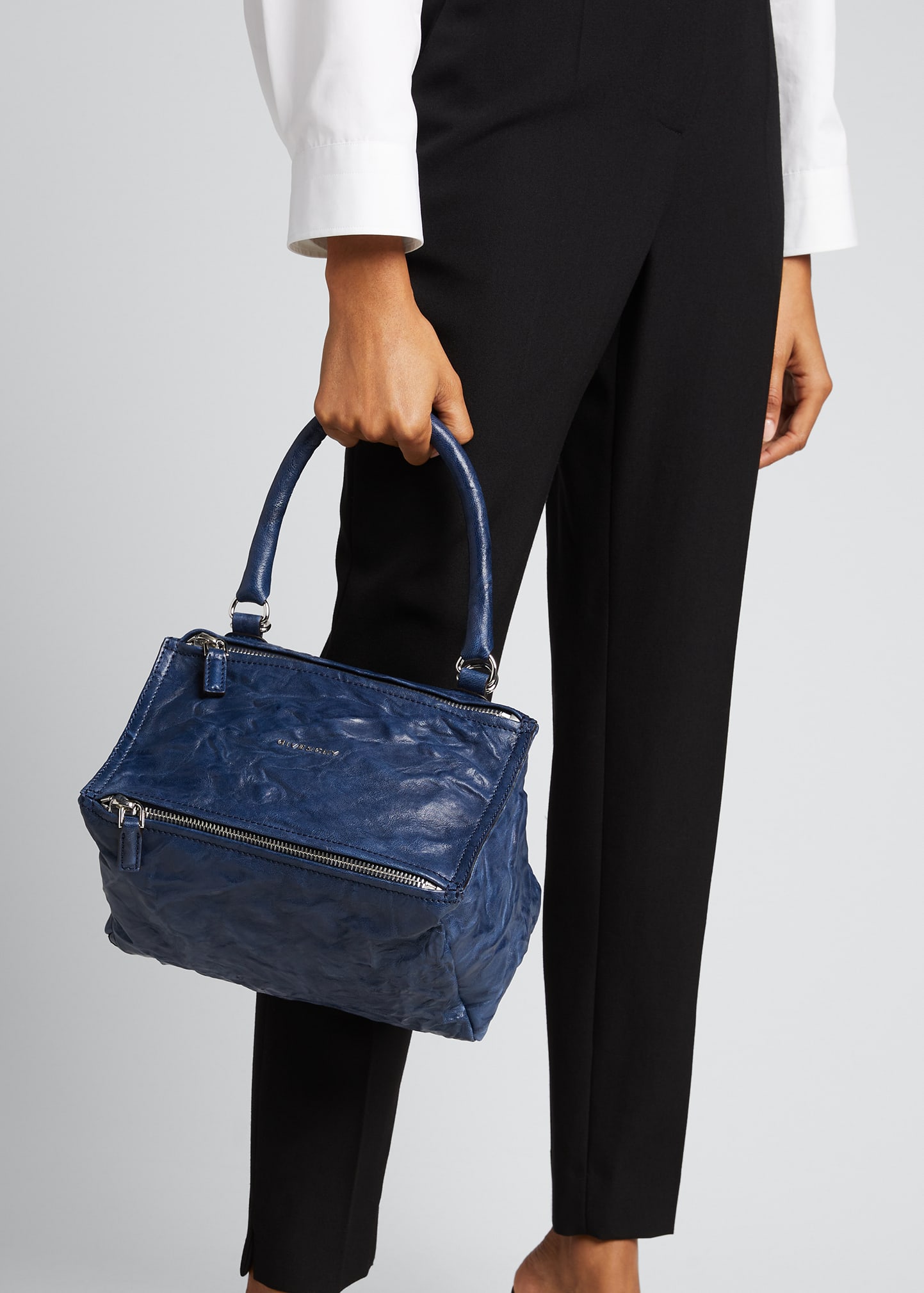 Givenchy Pandora Small Old Pepe Satchel Bag, Mineral Blue