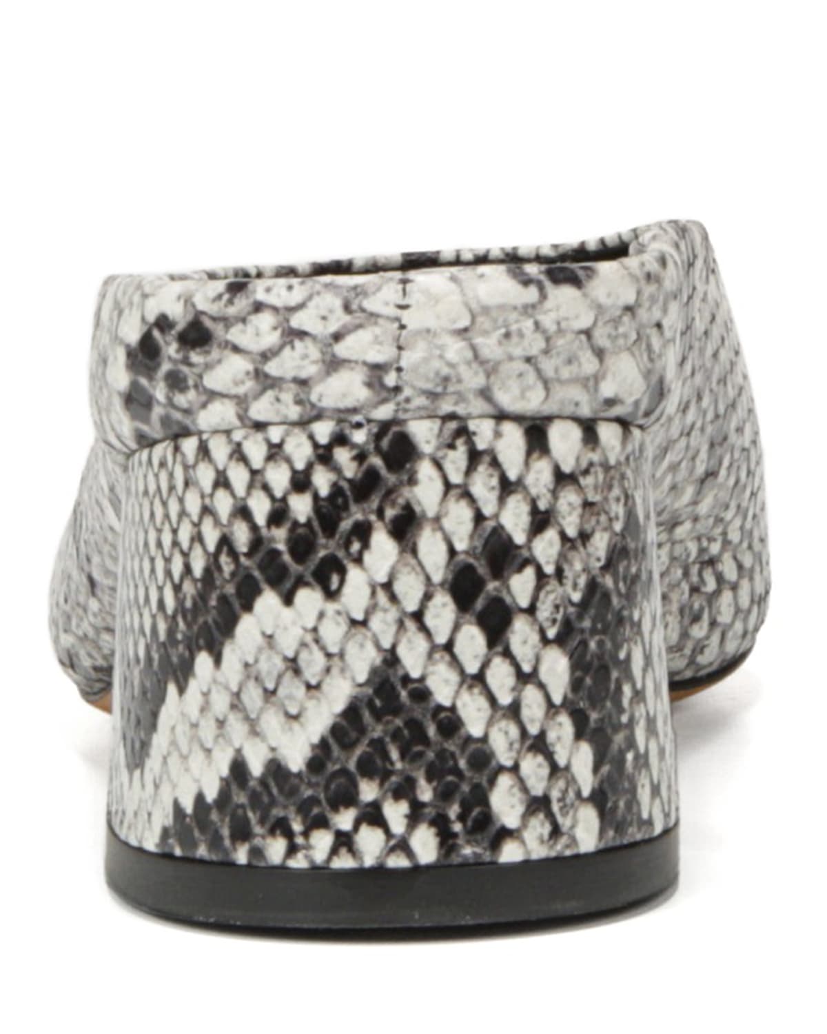 Vince Ralston Snake Print Leather Mules