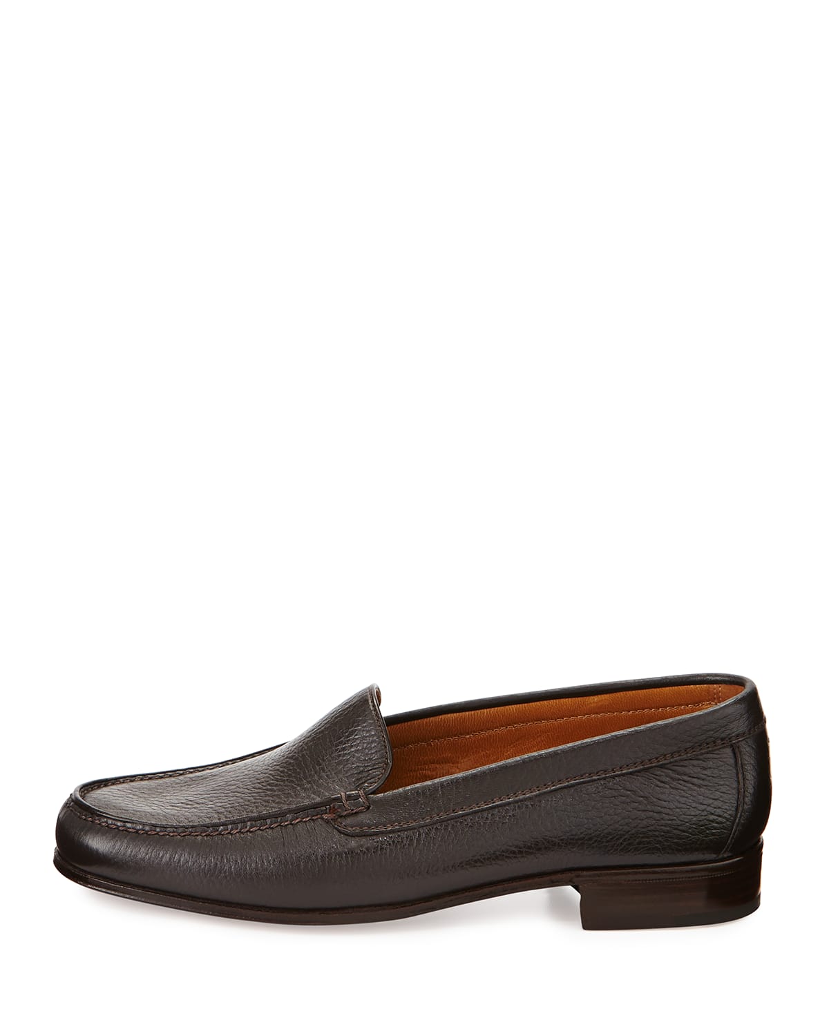 Gravati Pebbled Leather Loafer, Brown