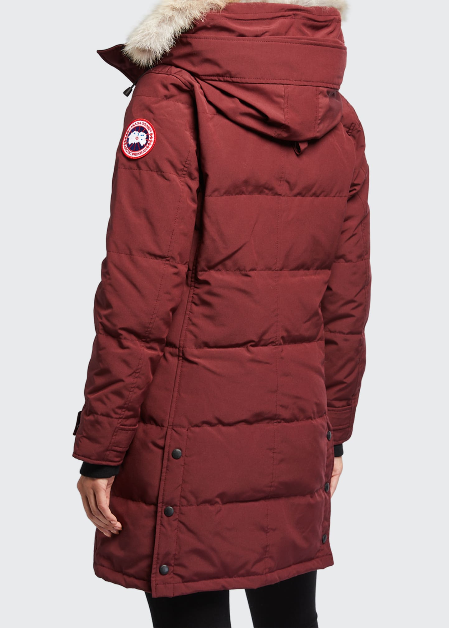 Burgundy canada hot sale goose coat