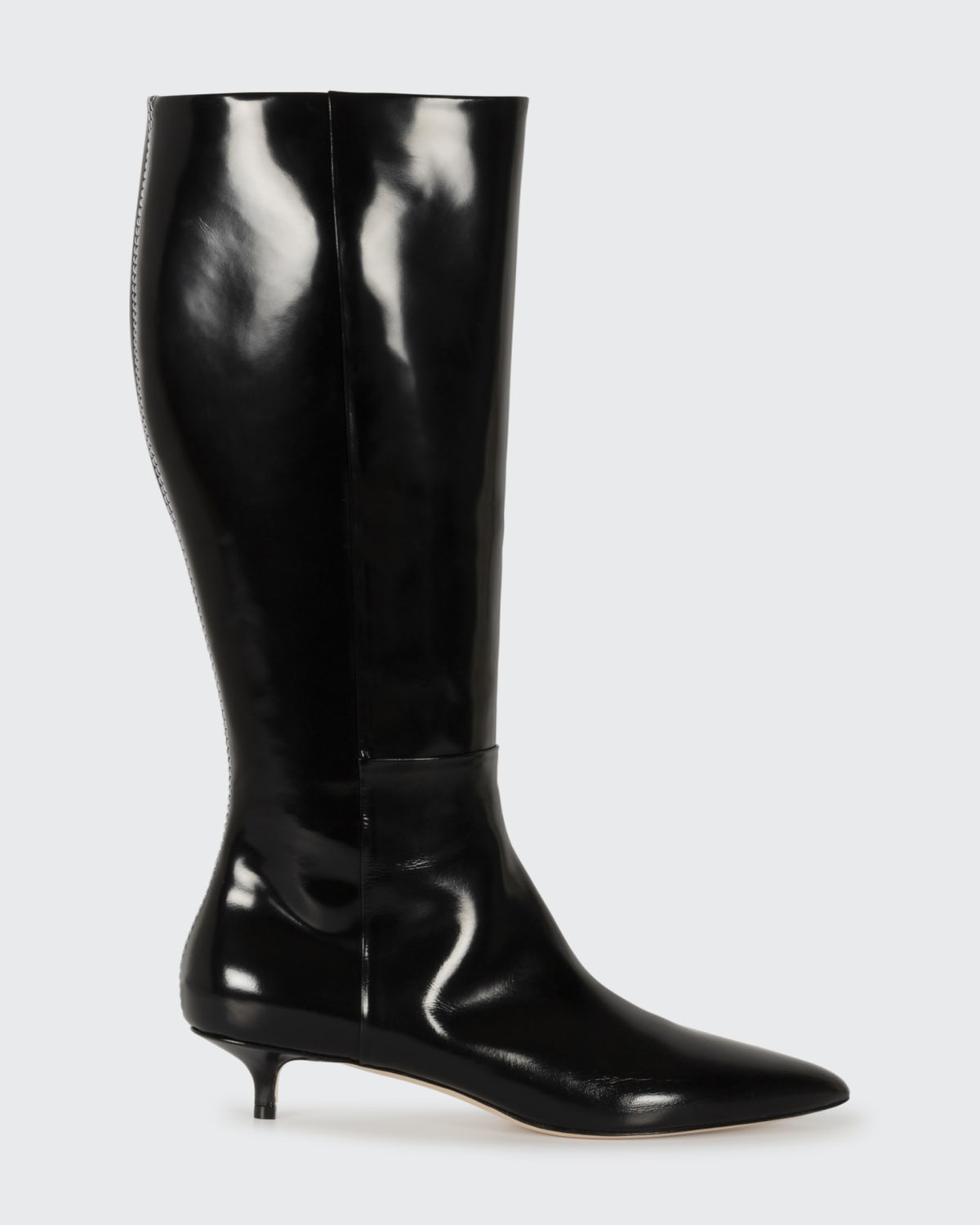 kitten heel tall boot