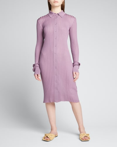 Long Sleeve Silk Dress | bergdorfgoodman.com