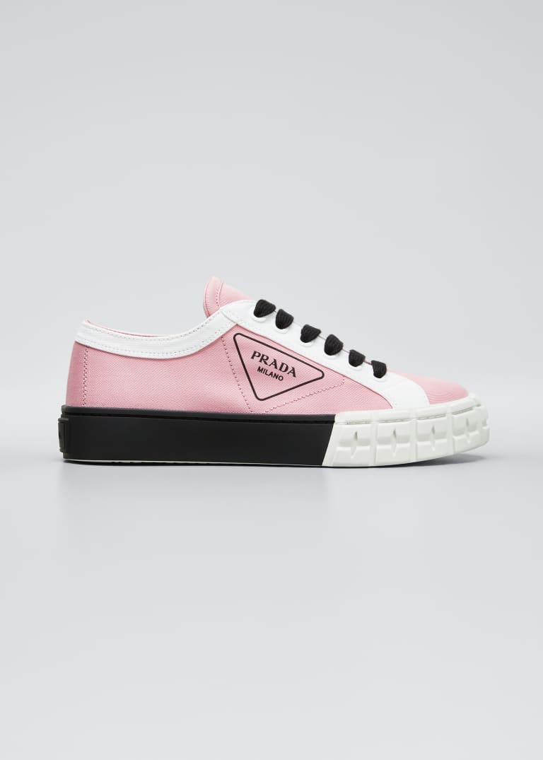 prada triangle logo sneakers