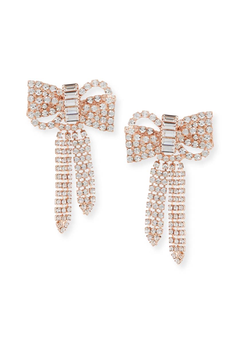 Crystal bow earrings Clearance