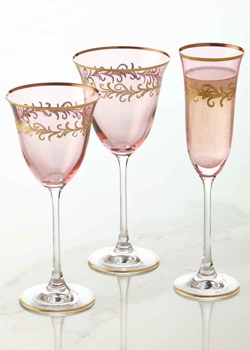 Neiman Marcus Blush Oro Bello Water Goblets, Set of 4 Image 2 of 2