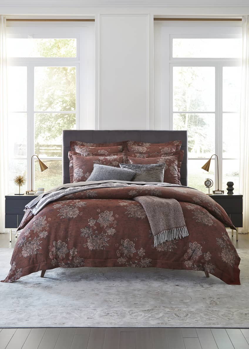 Sferra Stamped Floral Continental Sham and Matching Items & Matching