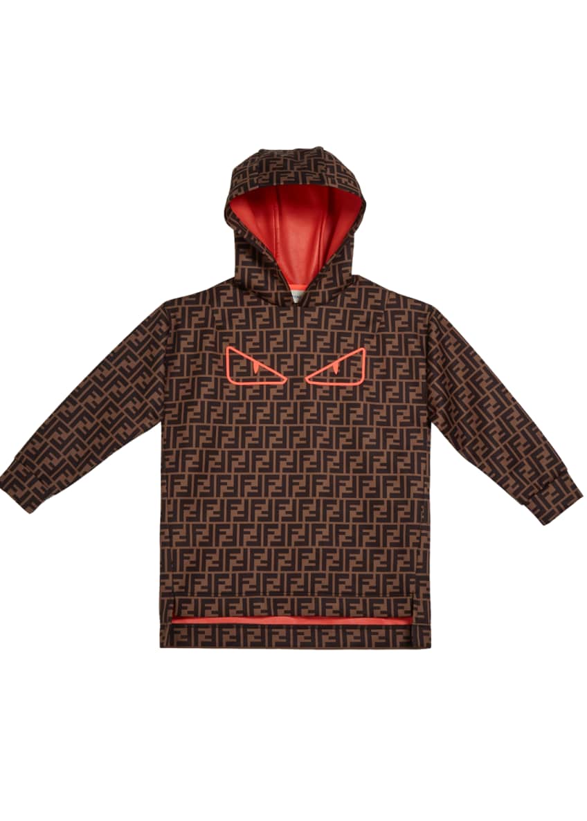 Fendi FF Print Monster Eyes Hoodie Size 4 8 and Matching Items