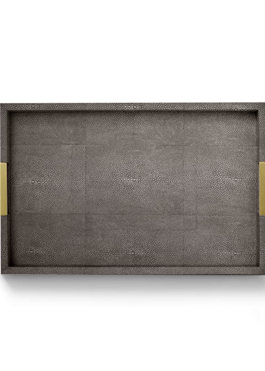 Aerin Chocolate Faux Shagreen Desk Tray Bergdorf Goodman