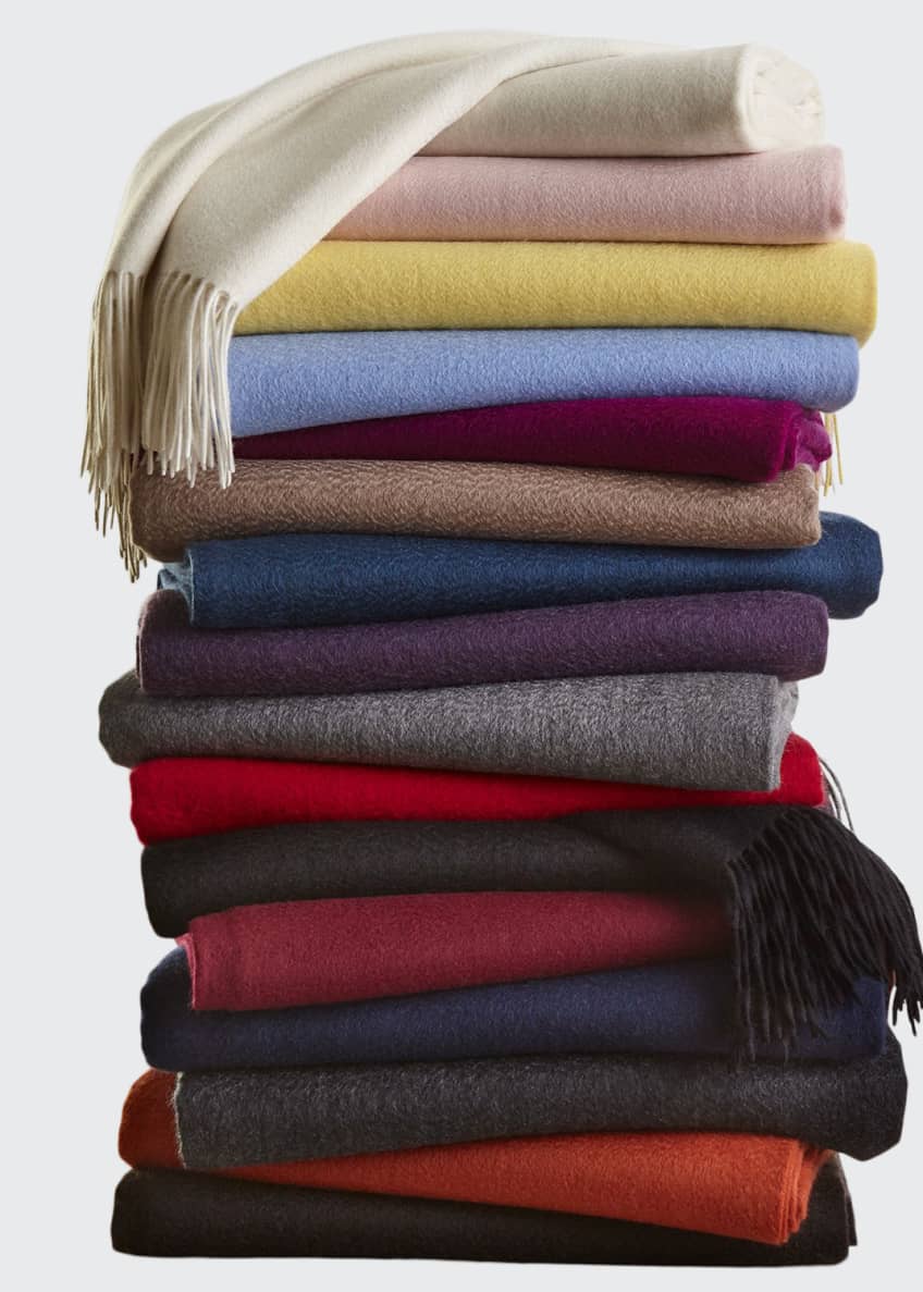 Sofia Cashmere Fringed Cashmere Throw Bergdorf Goodman