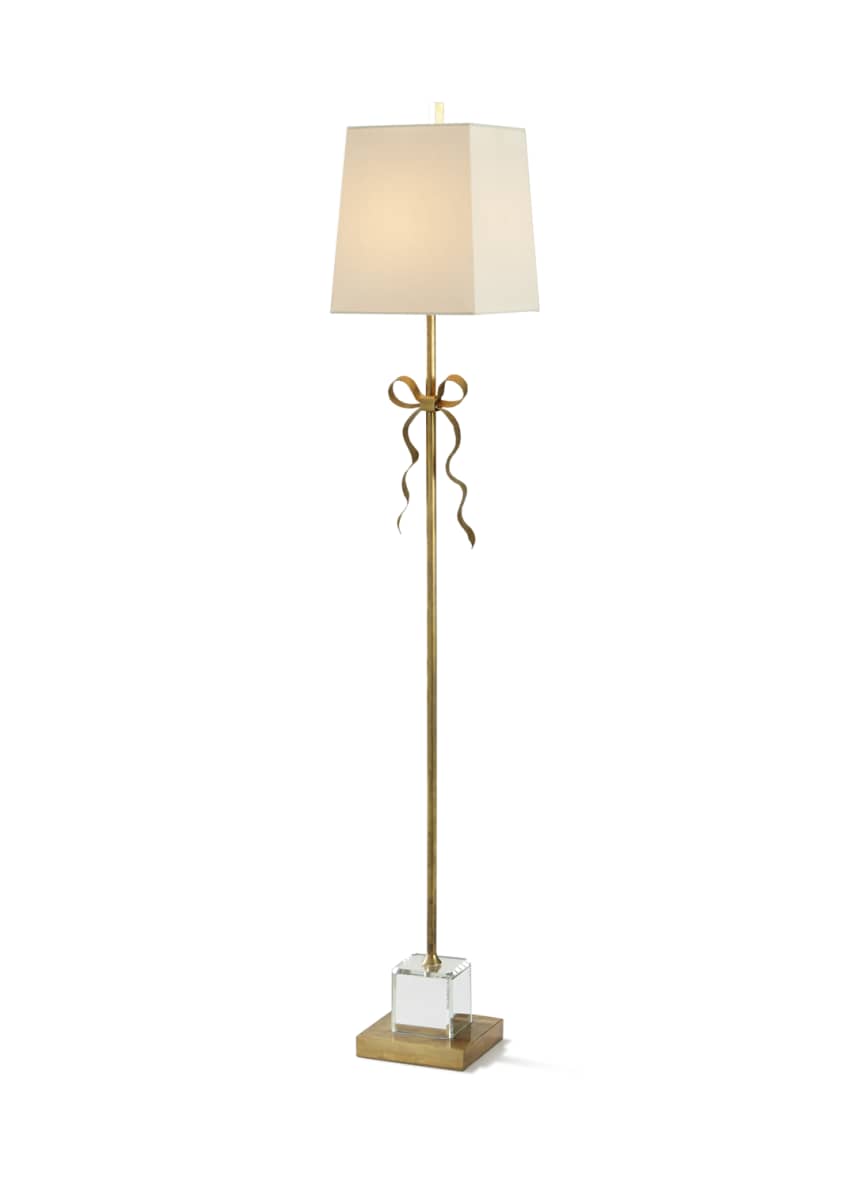 kate spade new york Ellery Cream Grosgrain Bow Floor Lamp ...