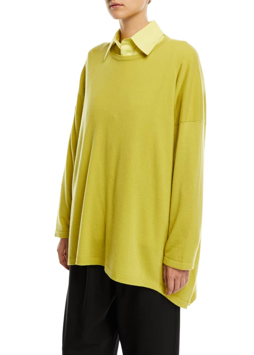 Eskandar Round-Neck Cashmere Sweater Image 1 of 4