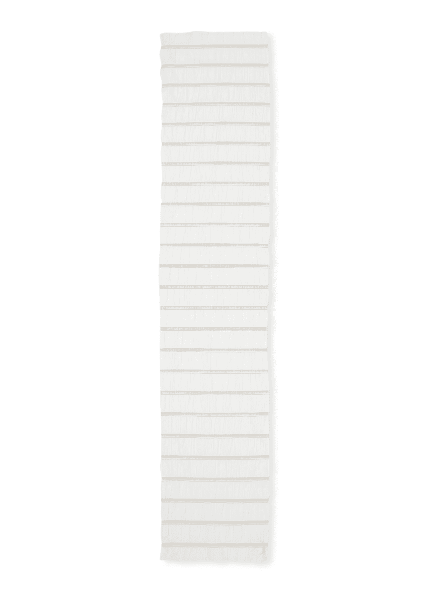 Eskandar Cotton-Stretch Stripe Scarf Image 2 of 3