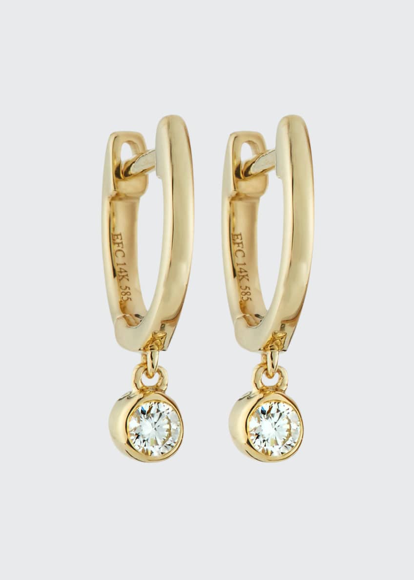 diamond mini huggie earrings