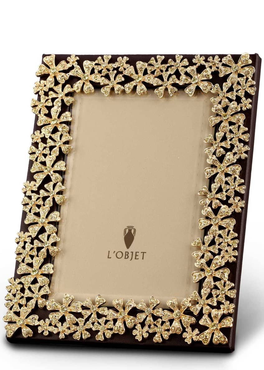 L'Objet Gold Garland 4" x 6" Picture Frame
