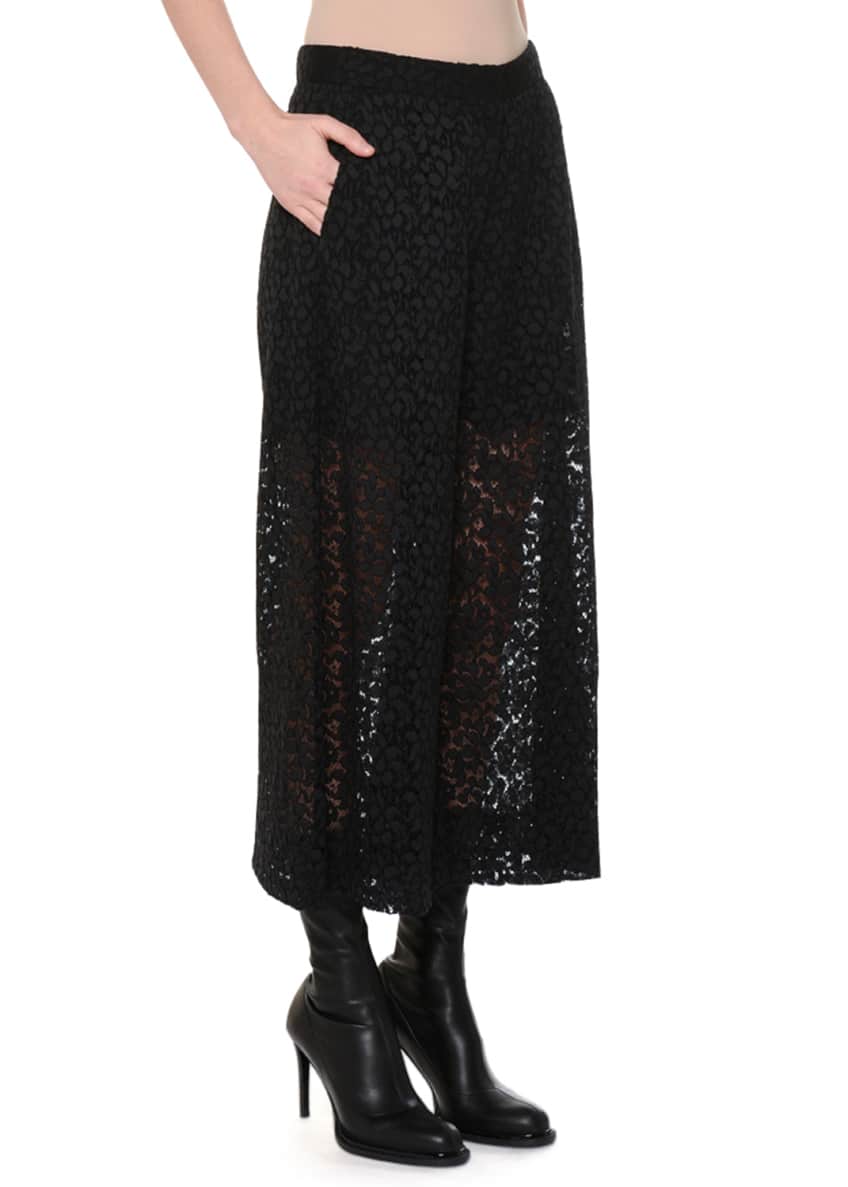 Stella McCartney Lace Partially-Lined Culotte Pants Image 2 of 3