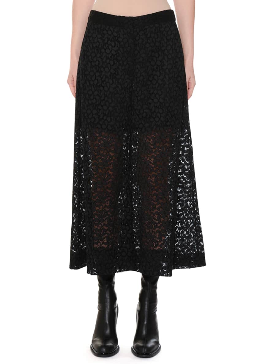 Stella McCartney Lace Partially-Lined Culotte Pants Image 1 of 3