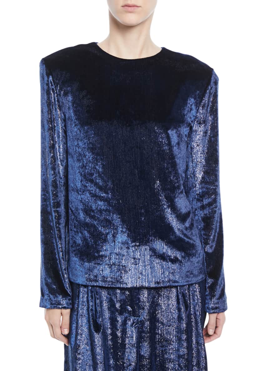 Tibi Tess Long Sleeve Velvet Top and Matching Items Matching
