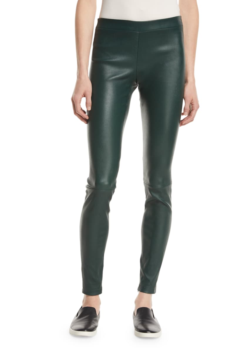 Vince Leather Zip-Cuff Leggings Image 1 of 3