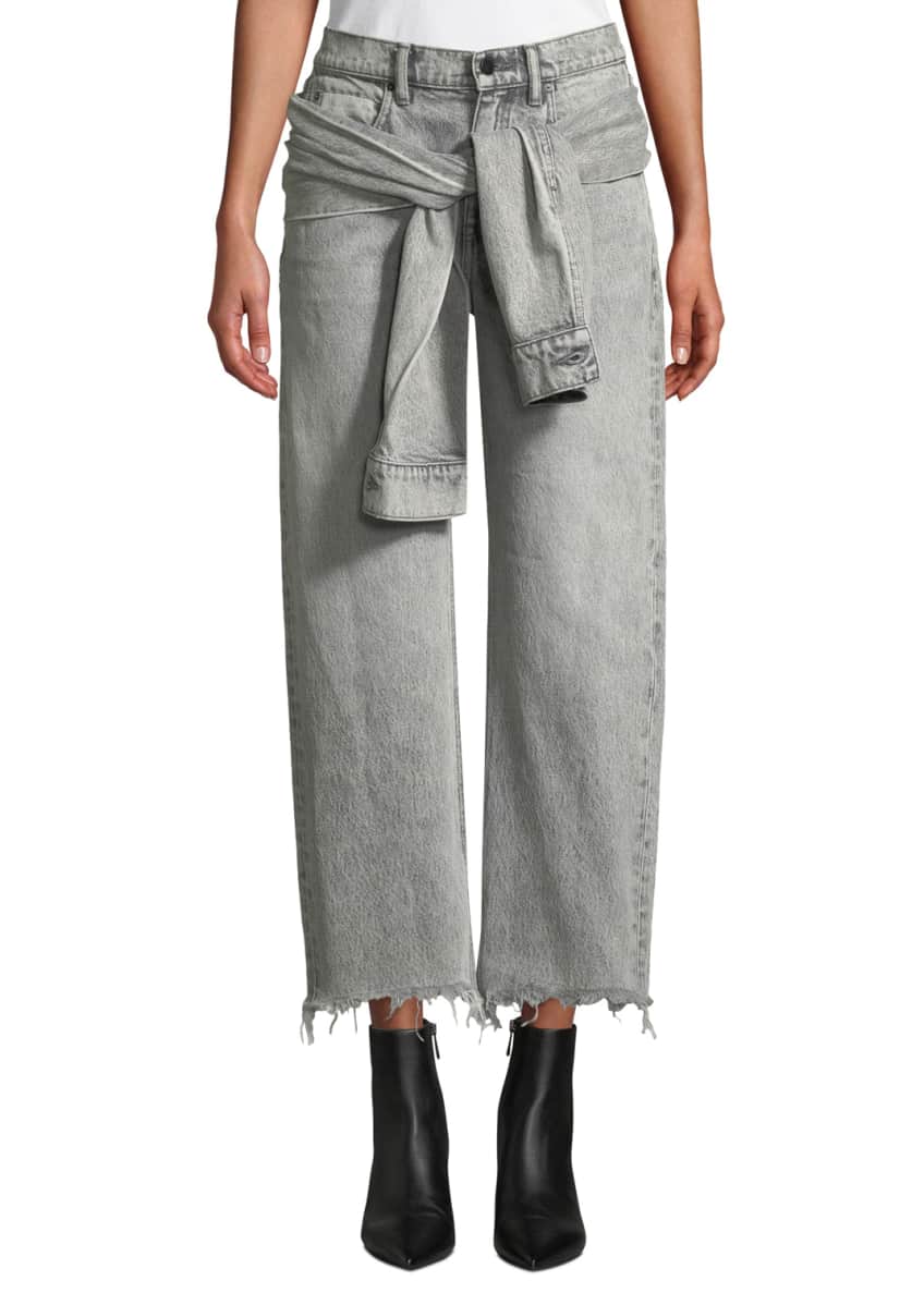 alexanderwang.t Stack Crop Tie - Light Grey and Matching Items