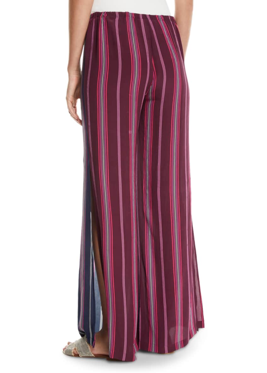 Figue Simone Striped Silk Drawstring Pants Image 2 of 3