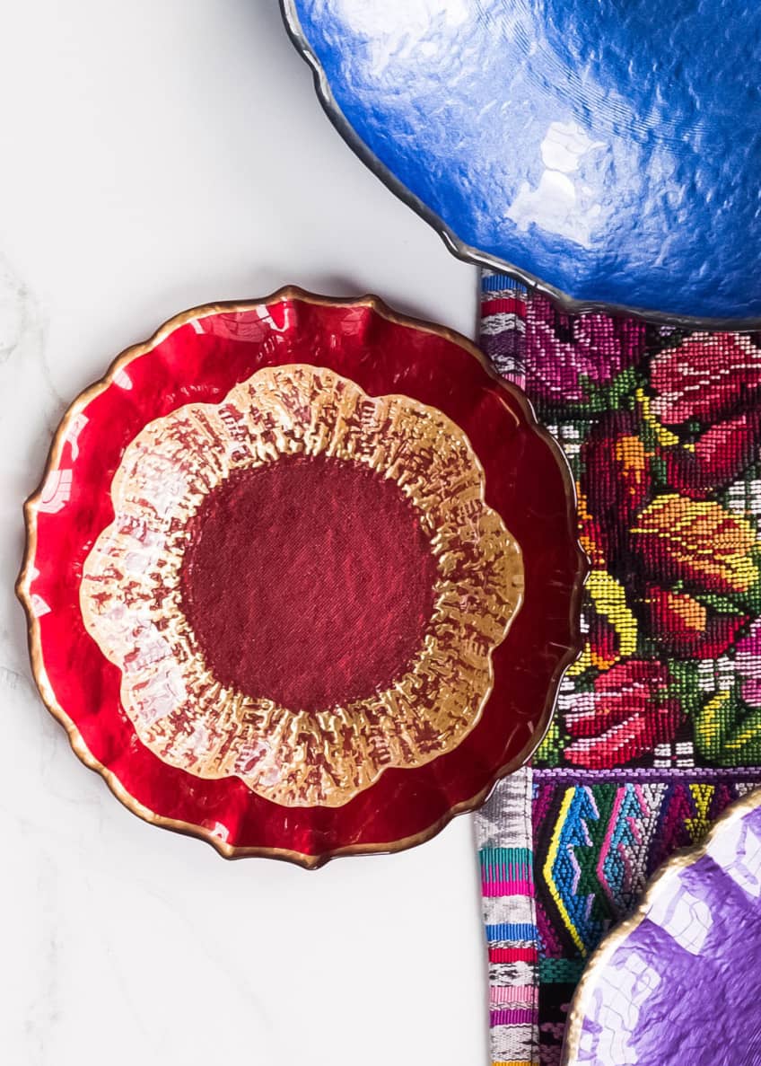 Vietri Pastel Glass Salad Plate, Red Bergdorf Goodman