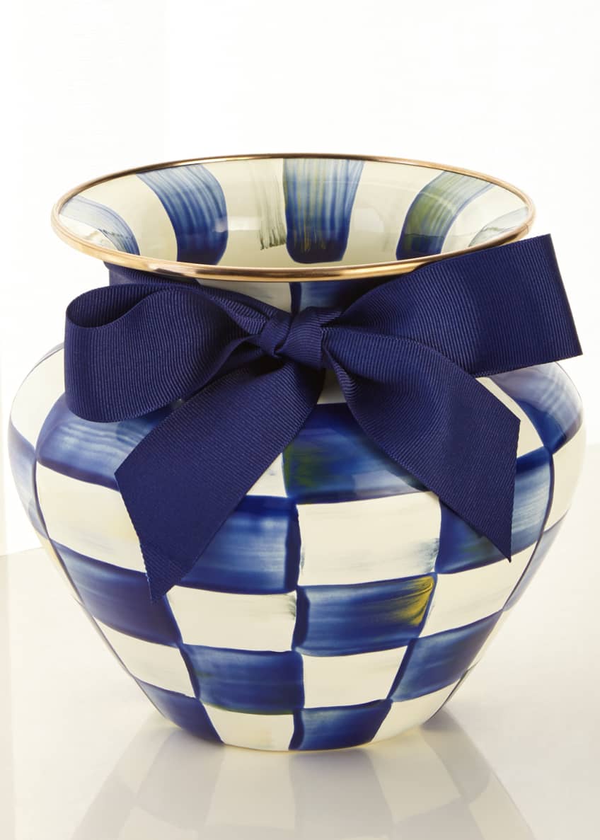 MacKenzieChilds Royal Check Large Vase Bergdorf Goodman