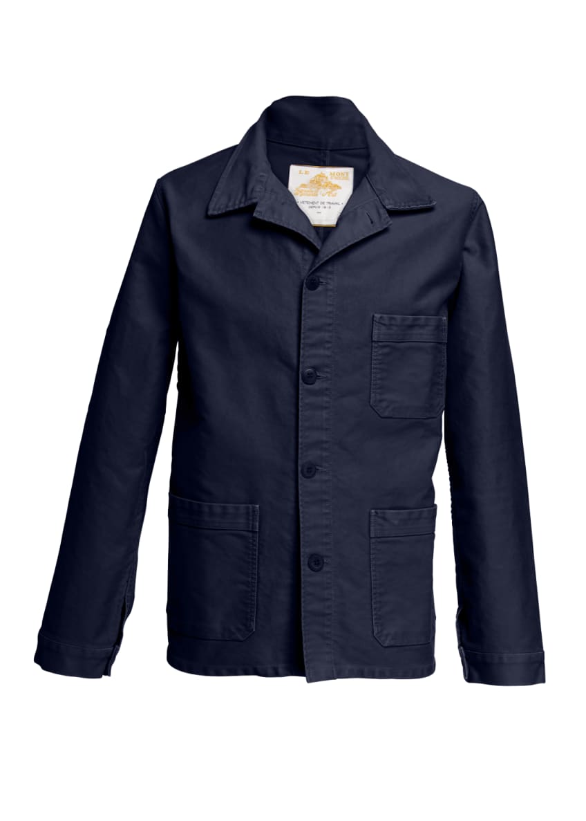 Le Mont St Michel Men S Stone Washed French Worker Jacket And