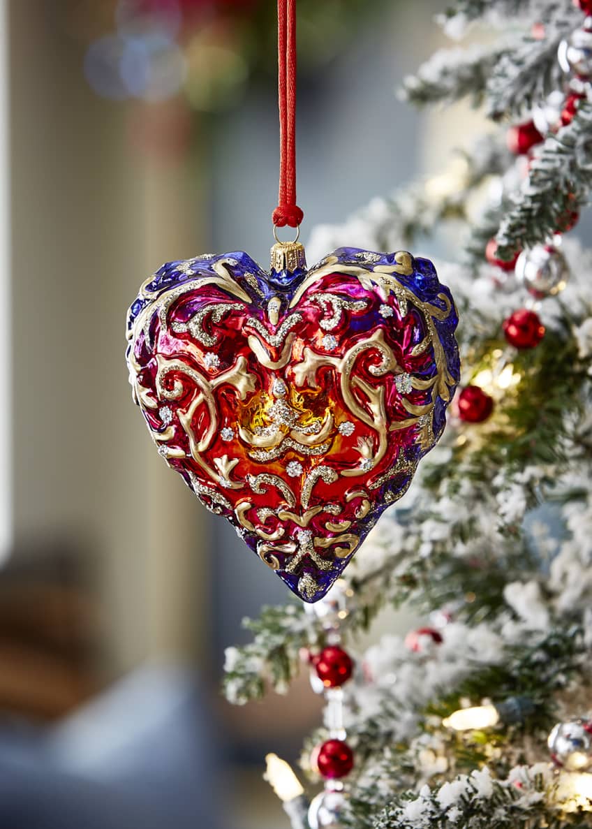 Carved Heart Christmas Ornament Bergdorf Goodman