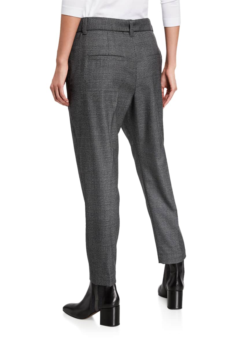 Brunello Cucinelli Houndstooth Wool Trousers and Matching Items ...