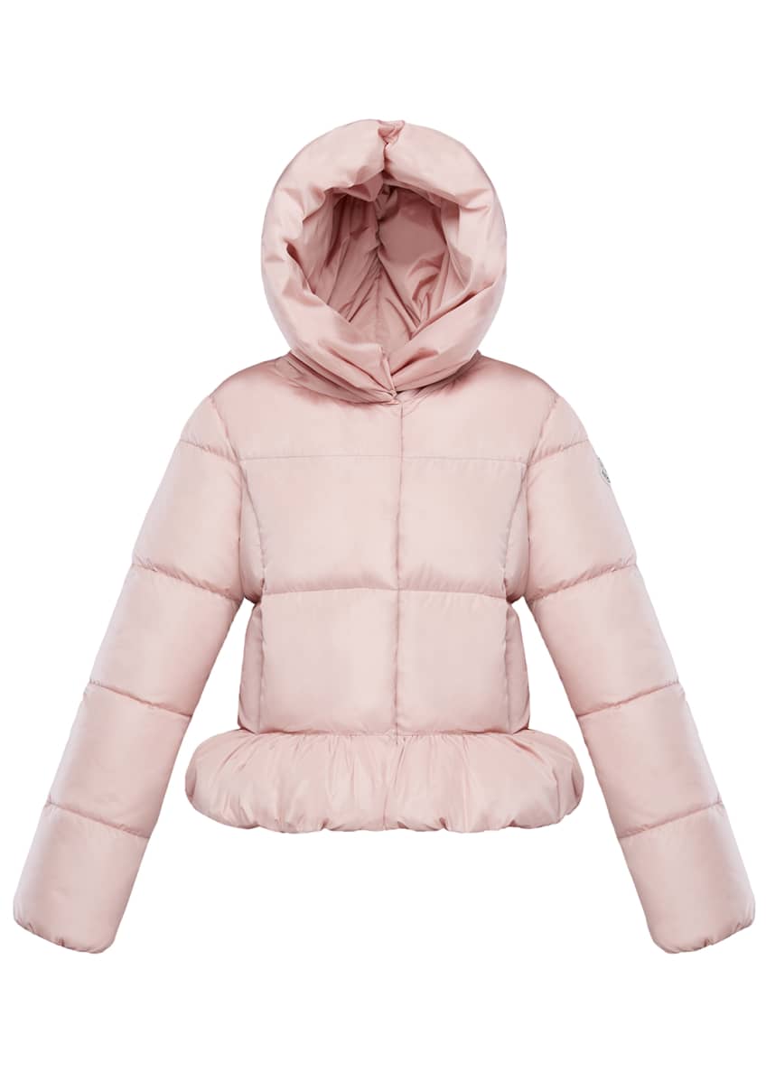 moncler ruffle hem puffer jacket