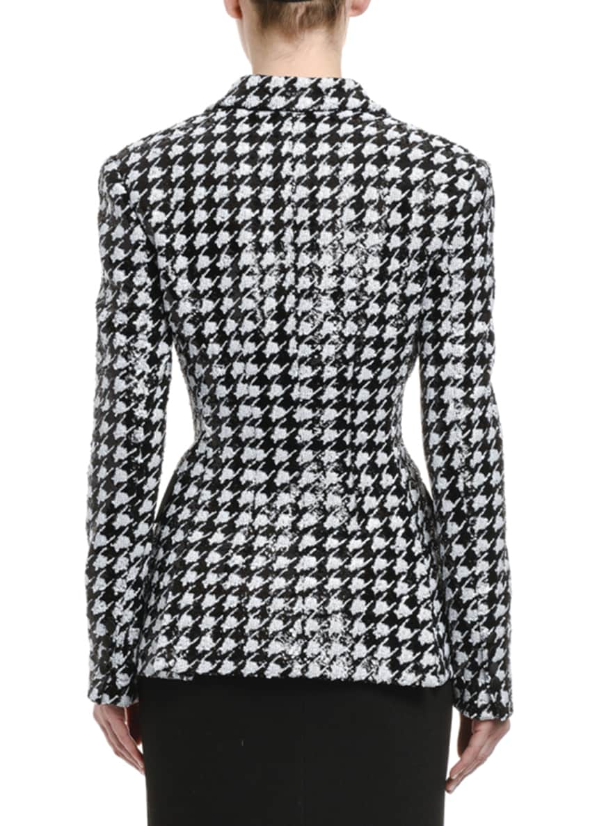 Dolce & Gabbana Houndstooth Sequined DoubleBreasted Jacket and