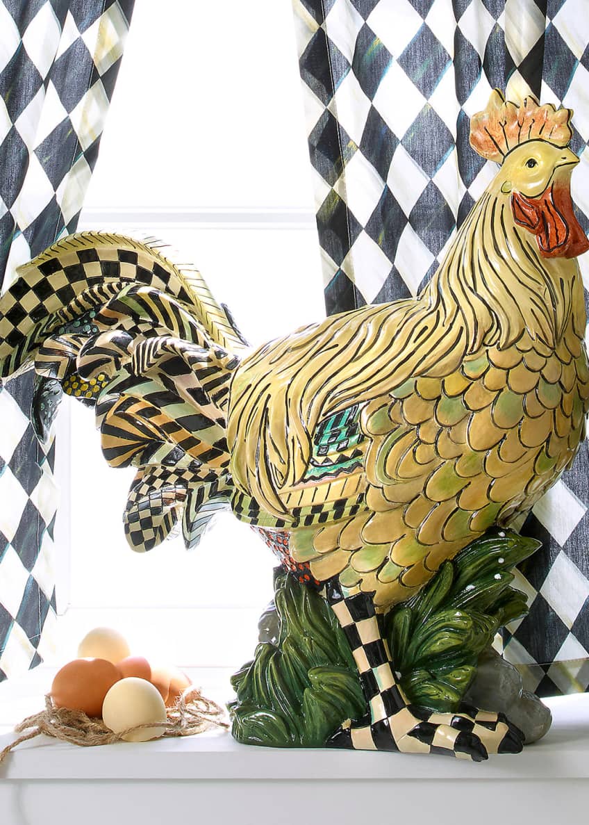 resin rooster decor