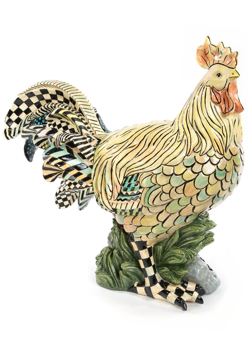 resin rooster decor