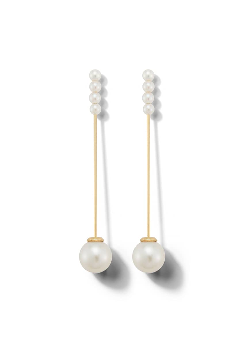 Ted Muehling Small White Pearl Earrings