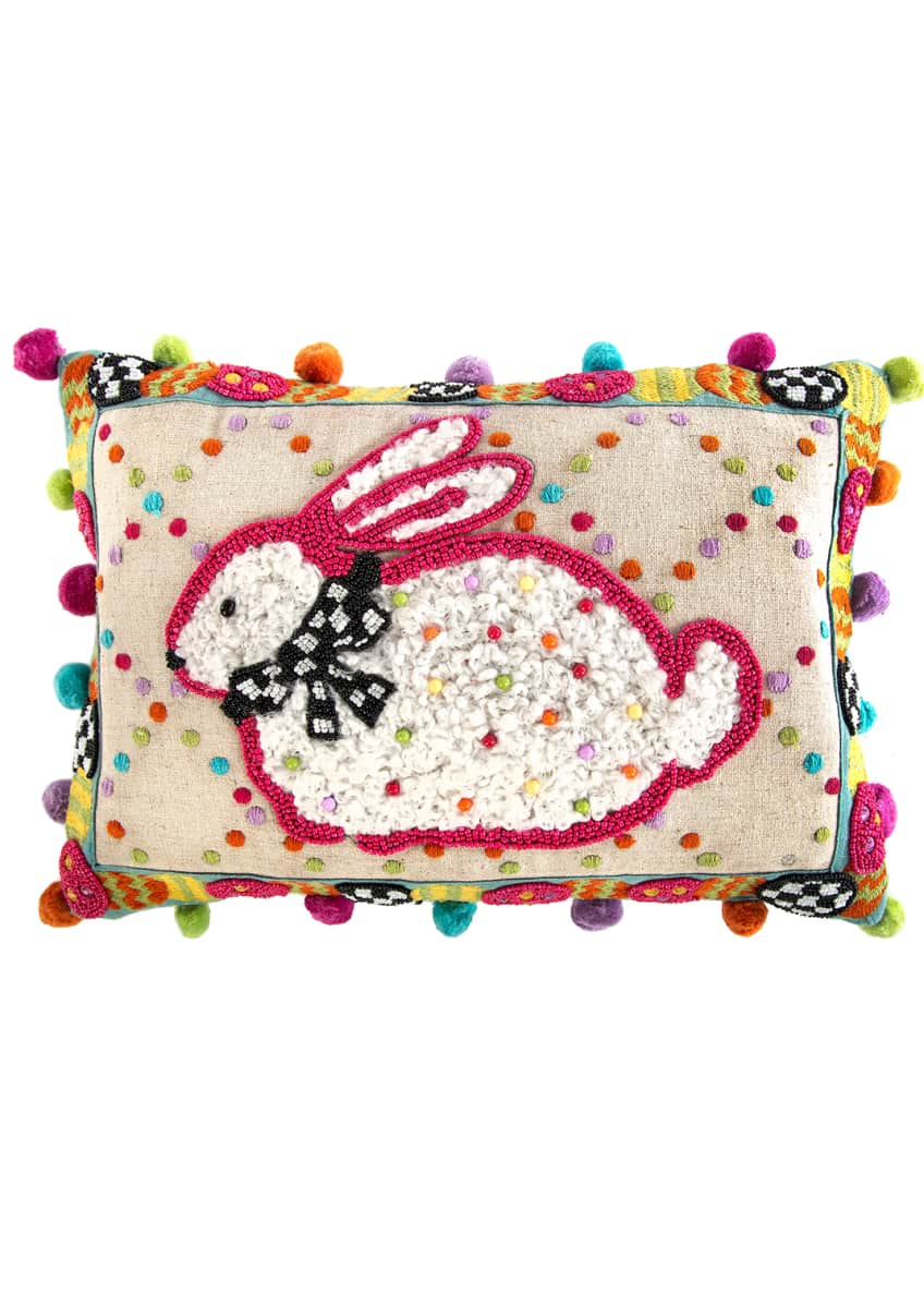 Mackenzie Childs Dotty Bunny Pillow Bergdorf Goodman