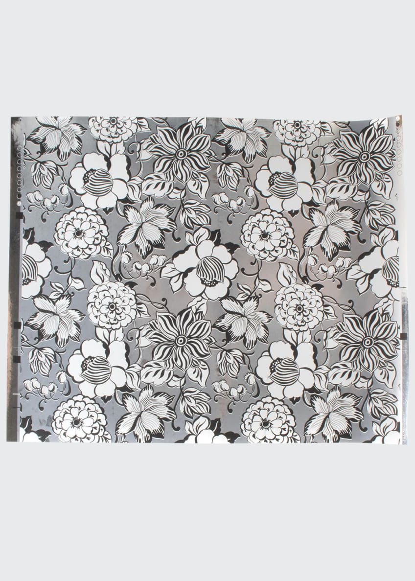 Mackenzie Childs Avant Garden Silver Small Wallpaper Bergdorf