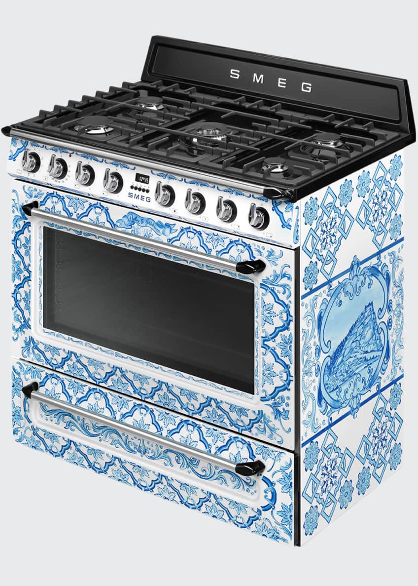 Smeg Dolce & Gabbana x SMEG Majolica Gas Range Bergdorf Goodman