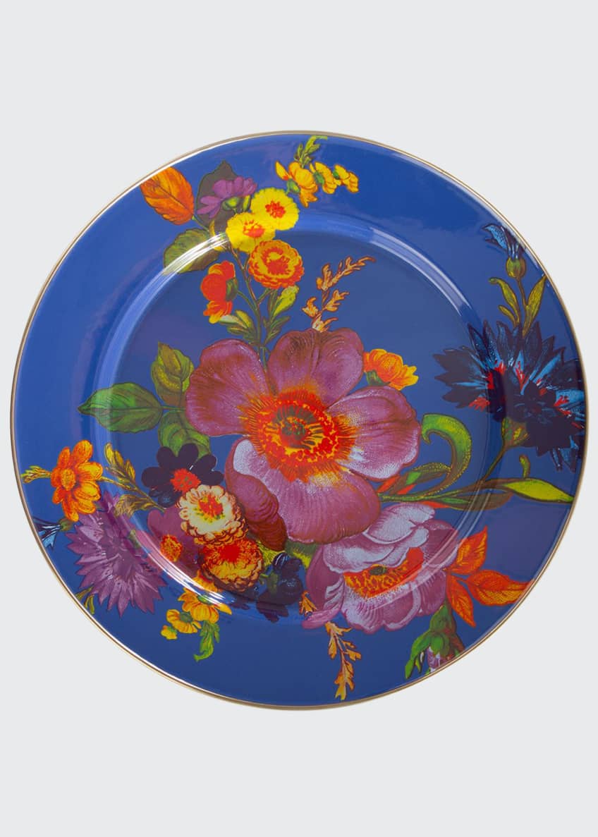 MacKenzieChilds Flower Market Charger Plate, Lapis Bergdorf Goodman