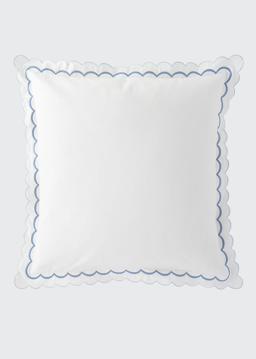 Matouk India European Sham In White/blue