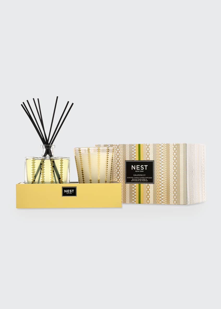 NEST New York Grapefruit Classic Candle & Diffuser Set ...