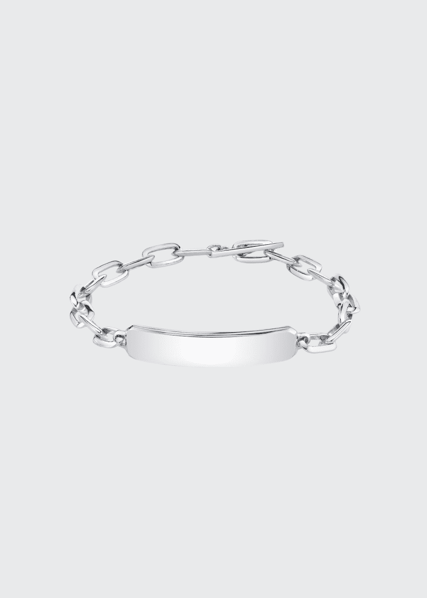 Lizzie Mandler Fine Jewelry Large Link Sterling Silver ID Bracelet ...